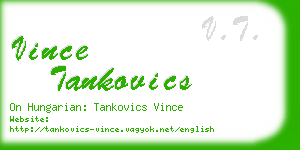 vince tankovics business card